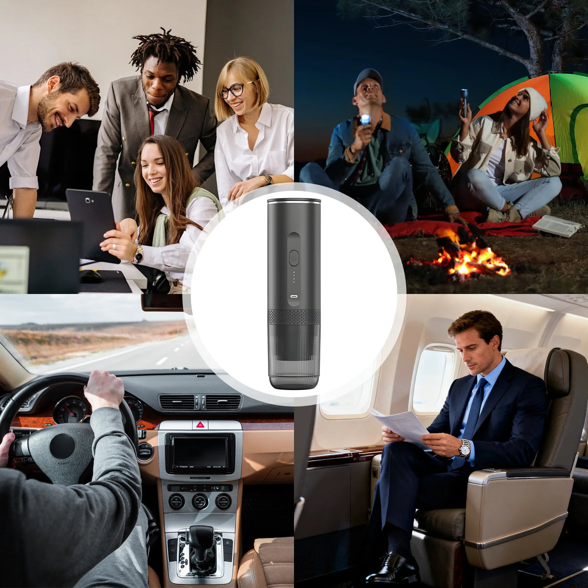 Wireless Electric Capsule Coffee Maker 2-in-1 Coffee Machine for Car & Home Camping Portable