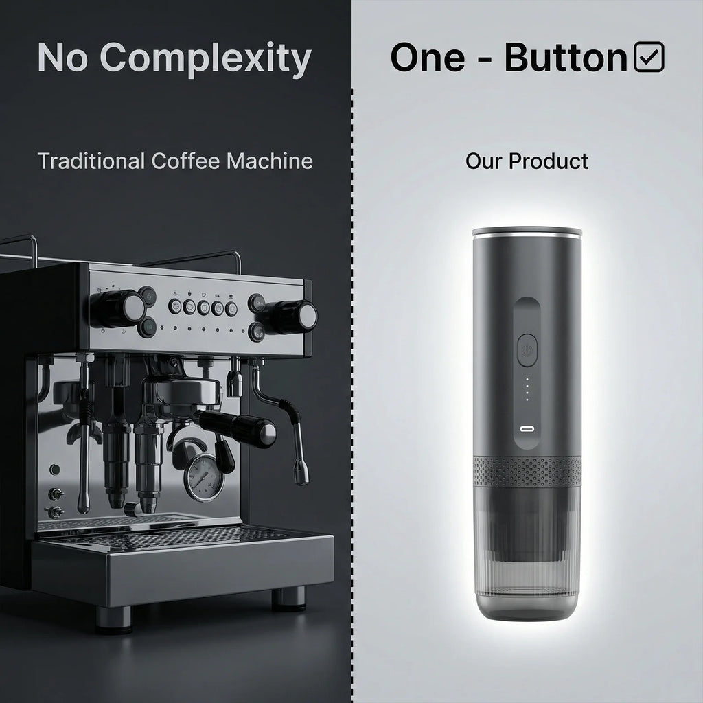 Wireless Electric Capsule Coffee Maker 2-in-1 Coffee Machine for Car & Home Camping Portable