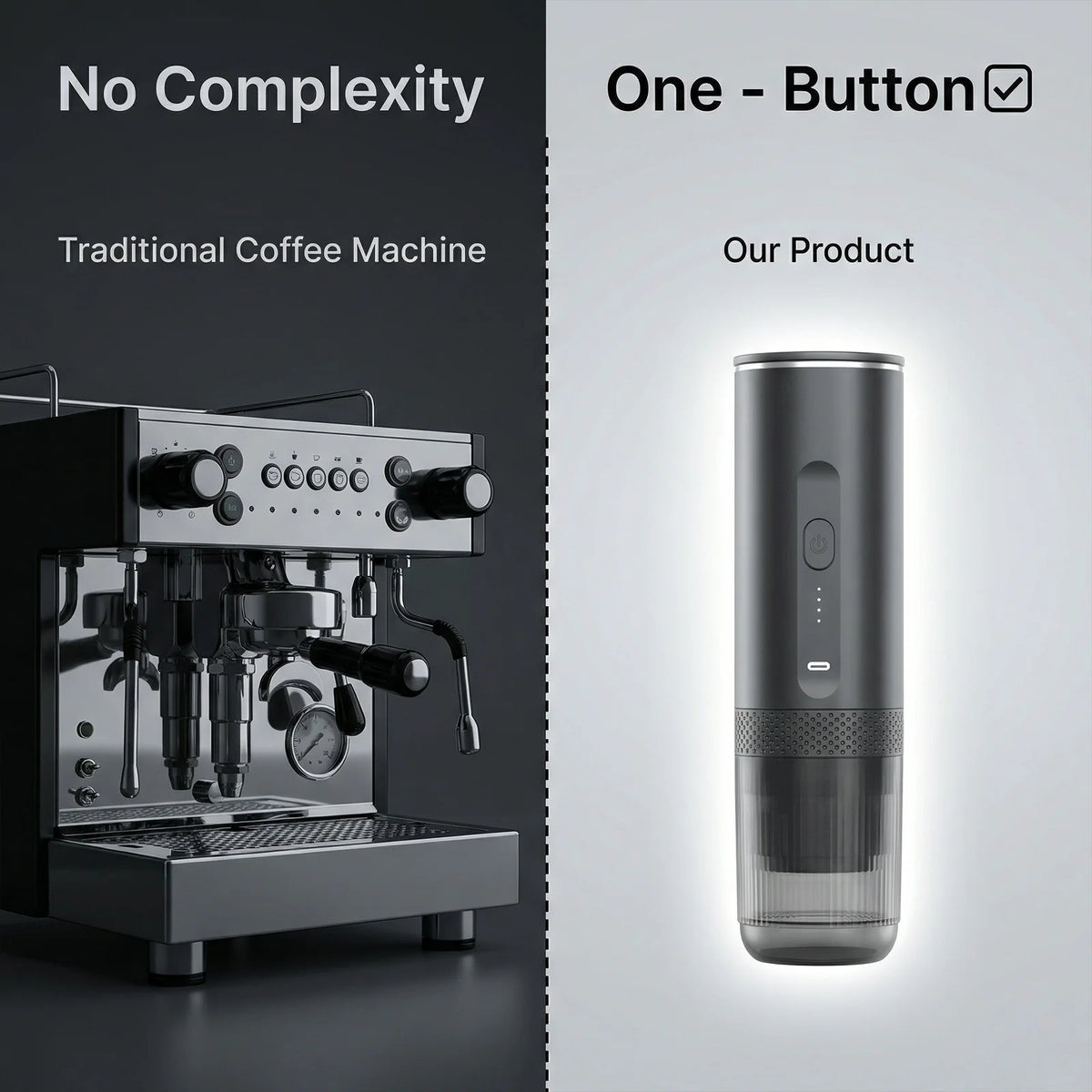 Wireless Electric Capsule Coffee Maker 2-in-1 Coffee Machine for Car & Home Camping Portable