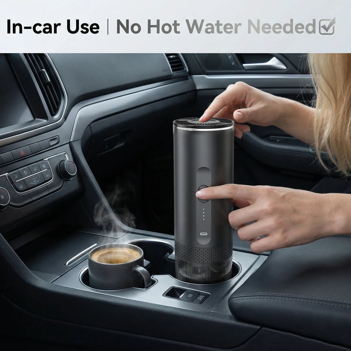 Wireless Electric Capsule Coffee Maker 2-in-1 Coffee Machine for Car & Home Camping Portable